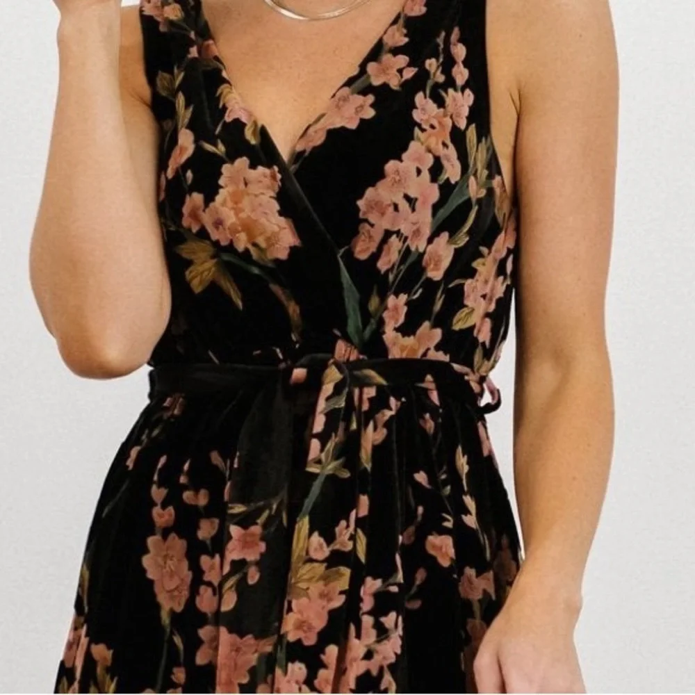 Baltic Born Black and Pink Floral Maxi Dress - Picture 2 of 3